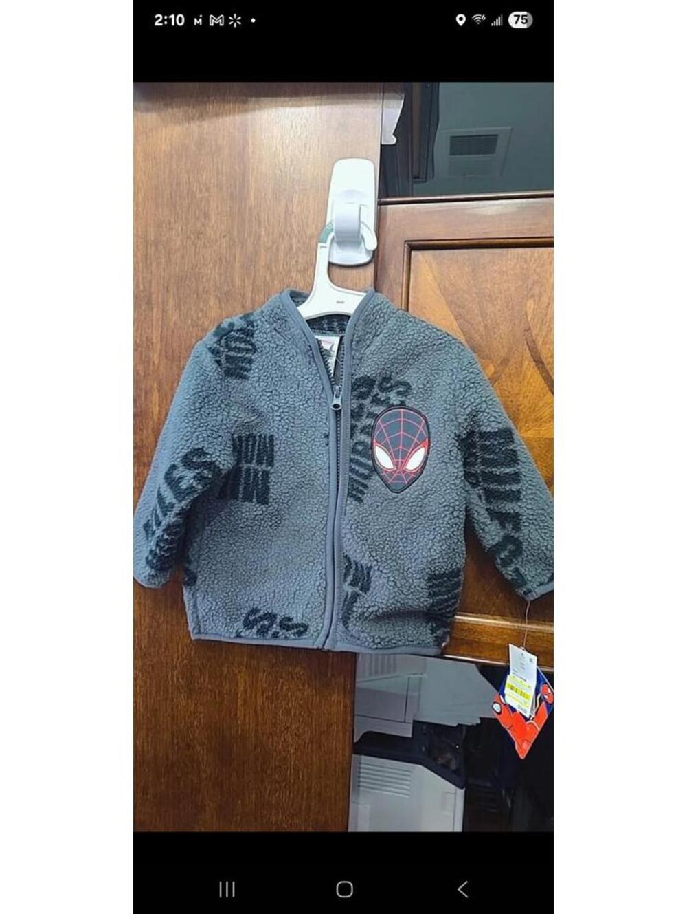 Brand new spider man jacket, size twelve month.Item 919